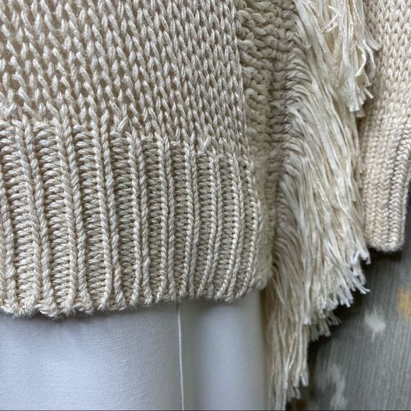 Ralph Lauren Pre Fall ‘15 Collection Ivory Italian Silk Fringe Tunic Sweater - Picture 7 of 16